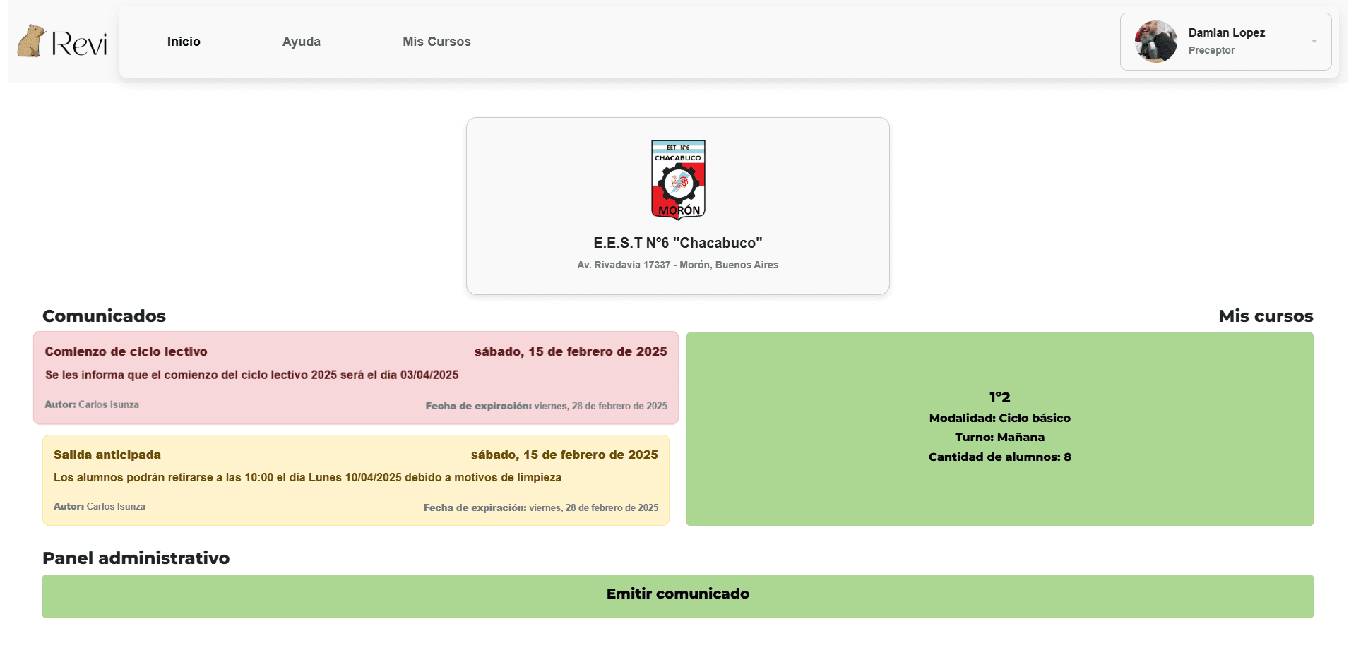 Institution Profile as a Student Advisor